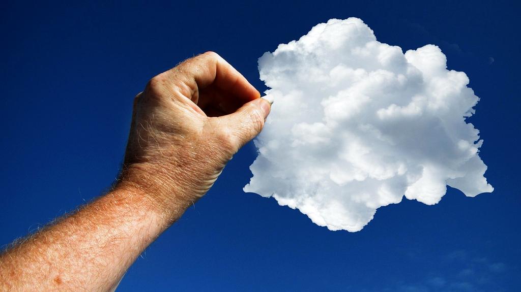 Pricing illustration with cloud and coins