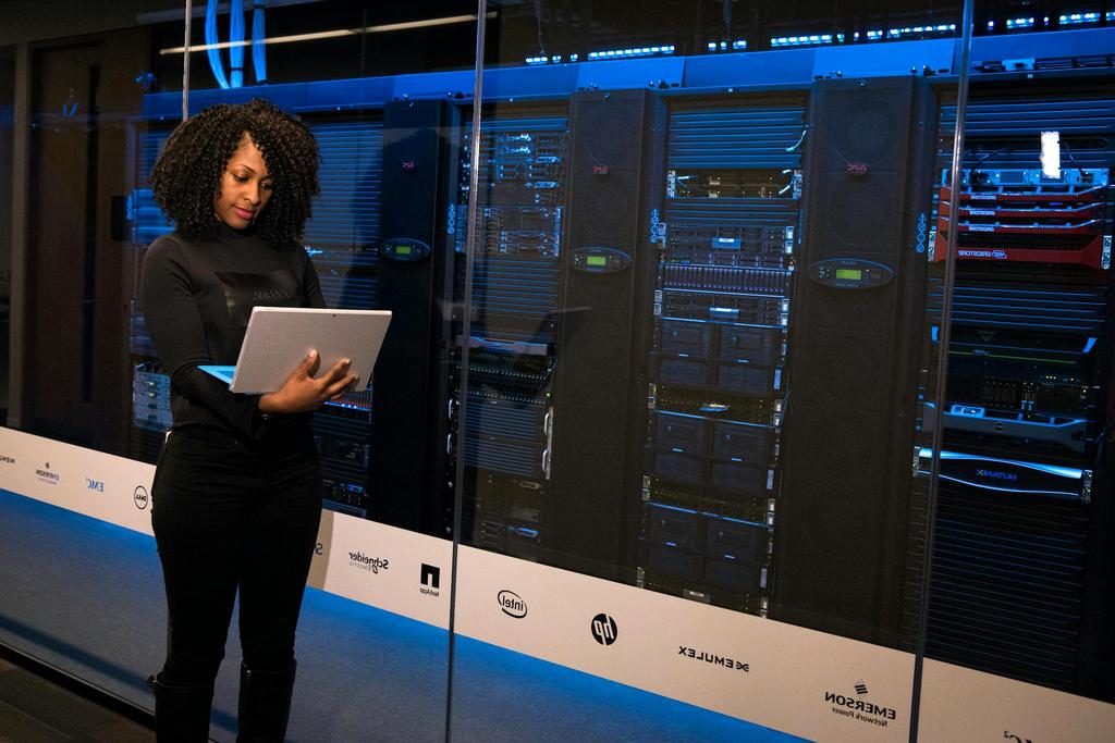 Cloud infrastructure solution overview on a digital screen